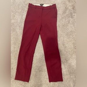 J.Crew burgundy Cameron pants, size 4